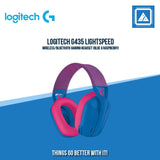 LOGITECH G435 LIGHTSPEED WIRELESS/BLUETOOTH GAMING HEADSET (BLUE & RASPBERRY)