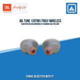 JBL TUNE 120TWS TRULY WIRELESS BLUETOOTH IN-EAR EARPHONES W/ CHARGING CASE (YELLOW)