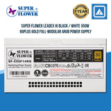 Super Flower LEADEX III Black / White 550W 80Plus Gold Full-Modular ARGB Power Supply