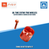 JBL TUNE 225TWS TRUE WIRELESS BLUETOOTH EARBUDS W/ CHARGING CASE (GHOST ORANGE)