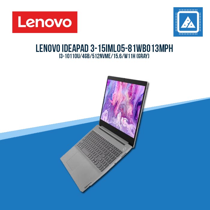 LENOVO IDEAPAD 3-15IML05-81WB013MPH I3-10110U/4GB/512NVME/15.6/W11H (GRAY)