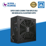 Super Flower LEGION Gold HX 750W 80Plus Gold Non-Modular All Black Flat Cables Power Supply
