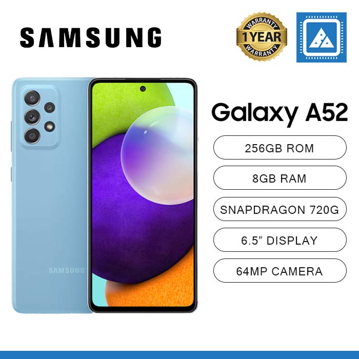 SAMSUNG A525F GALAXY A52 8GB/256GB MOBILE PHONE (BLACK/BLUE)