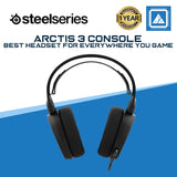 SteelSeries Arctis 3 Console - Stereo Wired Gaming Headset for PlayStation 5 / 4, Xbox Series X|S, Nintendo Switch, VR, Android and iOS - Black