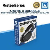 SteelSeries Arctis 3 Console - Stereo Wired Gaming Headset for PlayStation 5 / 4, Xbox Series X|S, Nintendo Switch, VR, Android and iOS - Black
