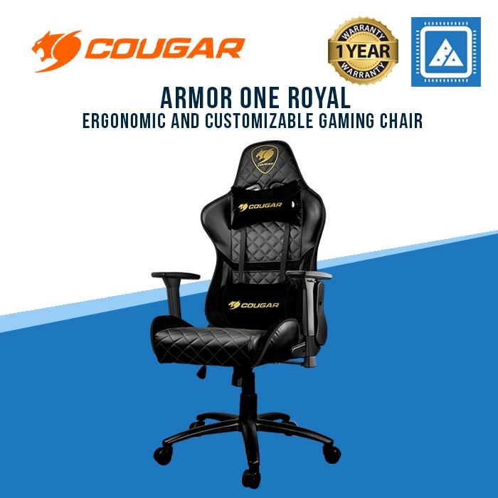 Adjustable Headrest Royal Gaming Chairs COUGAR GAMING CHAIR ARMOR