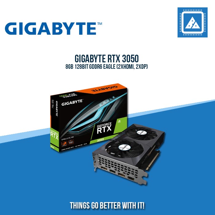 GIGABYTE RTX 3050 8GB 128BIT GDDR6 EAGLE (2XHDMI, 2XDP)