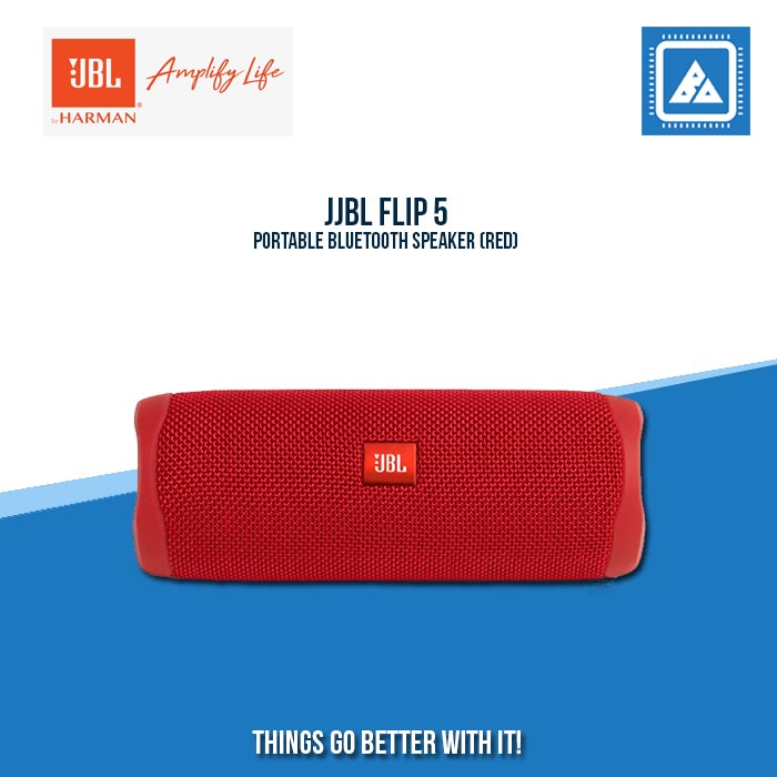 JBL FLIP 5 PORTABLE BLUETOOTH SPEAKER (RED)