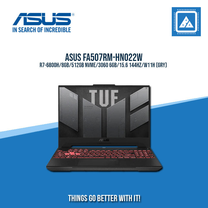ASUS TUF GAMING FA507RM-HN022W R7-6800H/8GB/512GB NVME/3060 6GB | BEST FOR GAMING AND AUTOCAD LAPTOP
