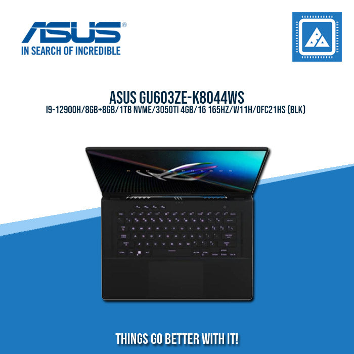 ASUS GU603ZE-K8044WS I9-12900H/8GB+8GB/1TB NVME/3050TI 4GB | BEST FOR GAMING AND AUTOCAD LAPTOP
