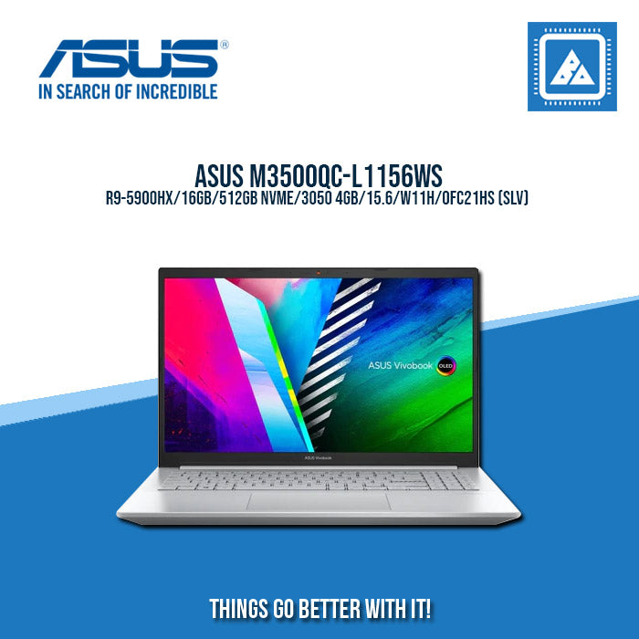 ASUS VIVOBOOK PRO 15 M3500QC-L1156WS R9-5900HX/16GB/512GB NVME/3050 4GB | BEST FOR GAMING AND AUTOCAD LAPTOP