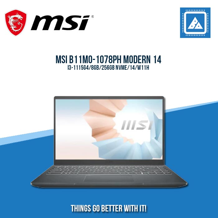 MSI B11MO-1078PH MODERN 14 I3-1115G4/8GB/256GB NVME | BEST FOR STUDENTS LAPTOP