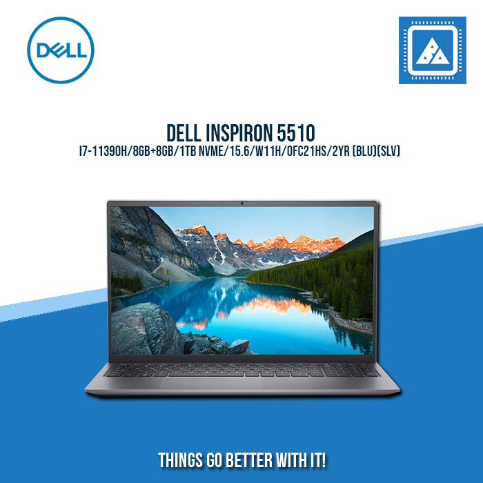 DELL INSPIRON 5510 I7-11390H Best for Students and Freelancers (BLUE/SILVER)