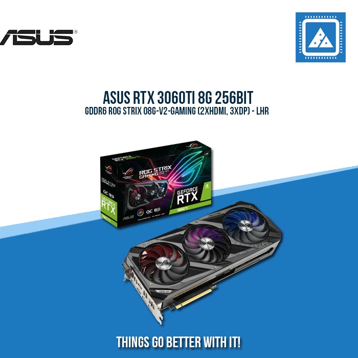 ASUS RTX 3060TI 8G 256BIT GDDR6 ROG STRIX O8G-V2-GAMING (2XHDMI, 3XDP) - LHR