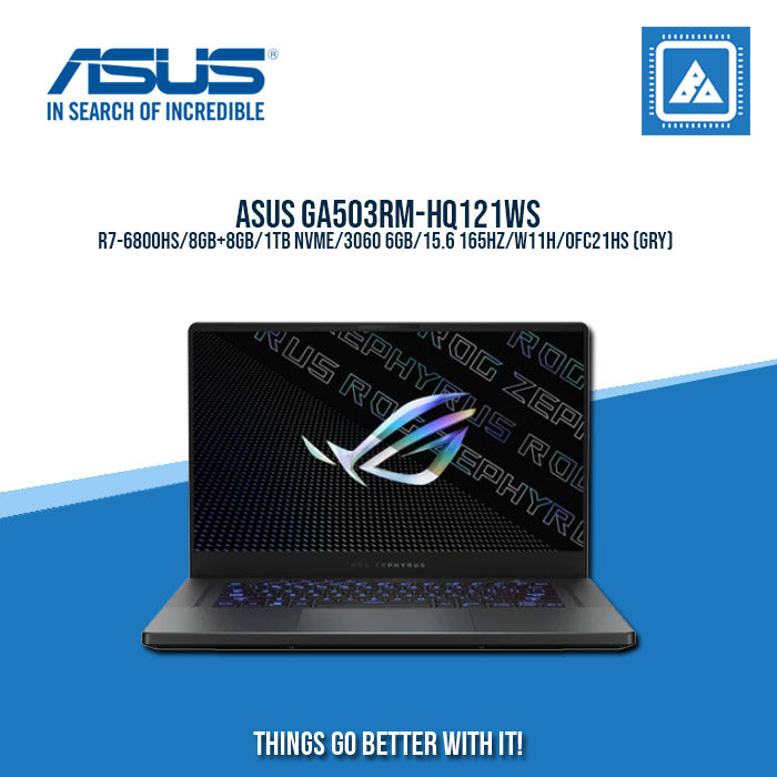 ASUS ROG ZEPHYRUS G15 GA503RM-HQ121WS R7-6800HS/8GB+8GB/1TB NVME/3060 6GB | BEST FOR GAMING AND AUTOCAD LAPTOP