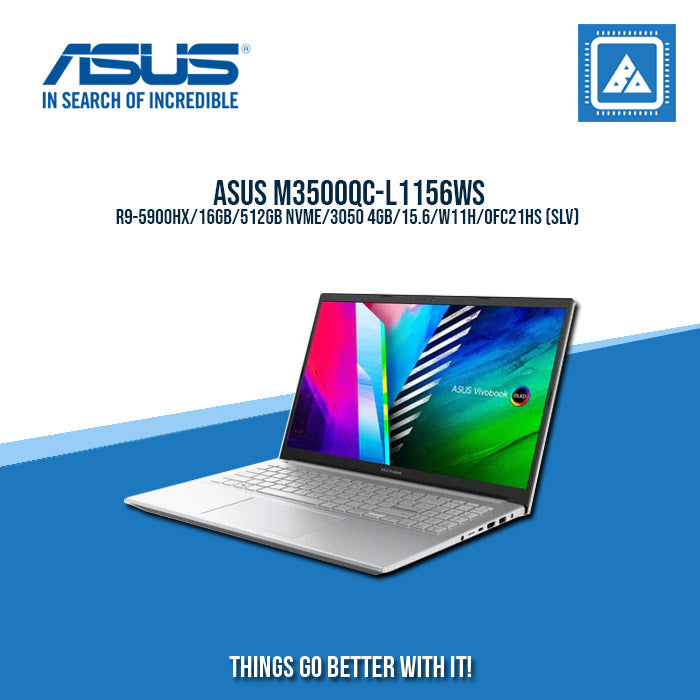 ASUS M3500QC-L1156WS R9-5900HX/16GB/512GB NVME/3050 4GB | BEST FOR GAMING AND AUTOCAD LAPTOP