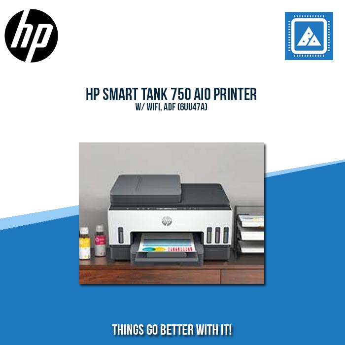 HP SMART TANK 750 AIO PRINTER W/ WIFI, ADF (6UU47A)
