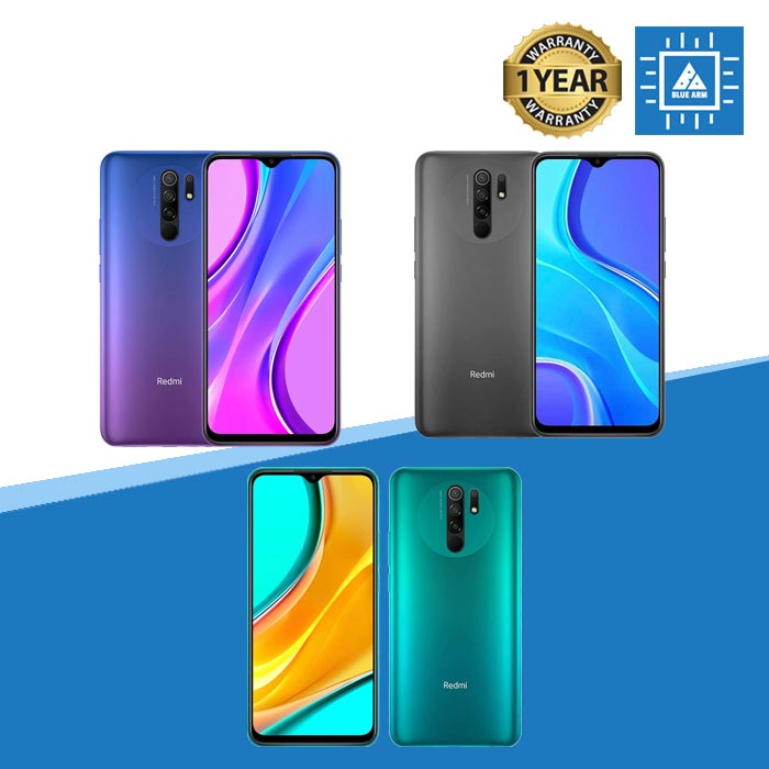 XIAOMI REDMI 9 6.53" 3GB/32GB | 4GB/64GB DUAL SIM MOBILE PHONE GREEN | GRAY | PURPLE