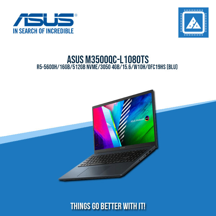 ASUS M3500QC-L1080TS R5-5600H/16GB/512GB NVME/3050 4GB | BEST FOR GAMING AND AUTOCAD LAPTOP