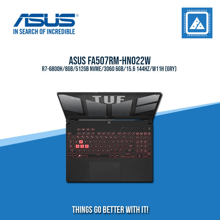 ASUS TUF GAMING FA507RM-HN022W R7-6800H/8GB/512GB NVME/3060 6GB | BEST FOR GAMING AND AUTOCAD LAPTOP
