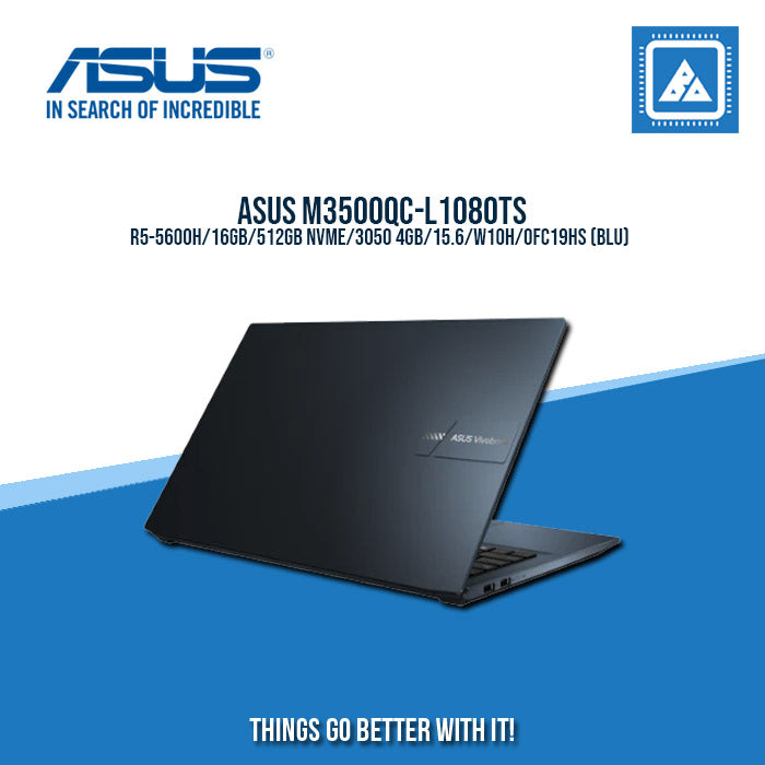 ASUS M3500QC-L1080TS R5-5600H/16GB/512GB NVME/3050 4GB | BEST FOR GAMING AND AUTOCAD LAPTOP