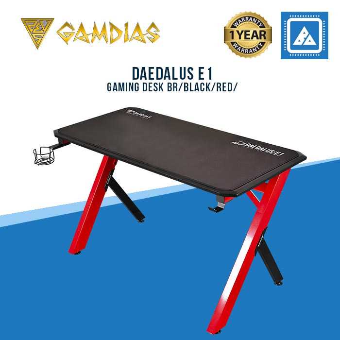 GAMDIAS DAEDALUS E1 DESK BR / BLACK / RED