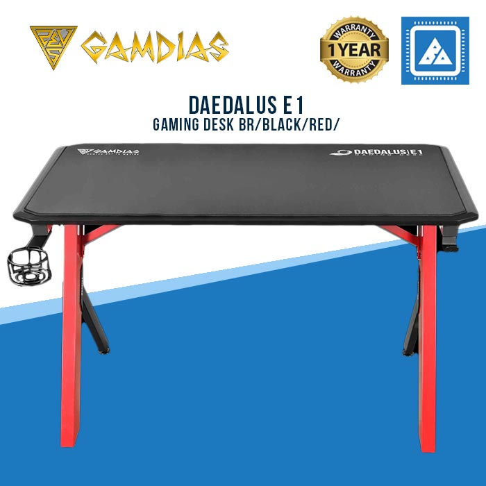 GAMDIAS DAEDALUS E1 DESK BR / BLACK / RED