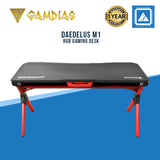 GAMDIAS DAEDELUS M1 RGB GAMING DESK BLACK RED