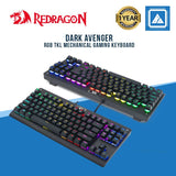 REDRAGON K568 RGB DARK AVENGER Mechanical Gaming Keyboard 87 Keys