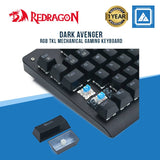 REDRAGON K568 RGB DARK AVENGER Mechanical Gaming Keyboard 87 Keys