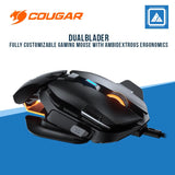 DUALBLADER FULLY CUSTUMIZABLE GAMING MOUSE WITH AMBIDEXTROUS ERGONOMICS