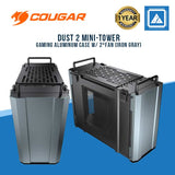 COUGAR DUST 2 MINI-TOWER GAMING ALUMINUM CASE W/ 2*FAN/IRON GRAY (M-ITX)