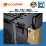COUGAR DUST 2 MINI-TOWER GAMING ALUMINUM CASE W/ 2*FAN/DESERT SAND (M-ITX)