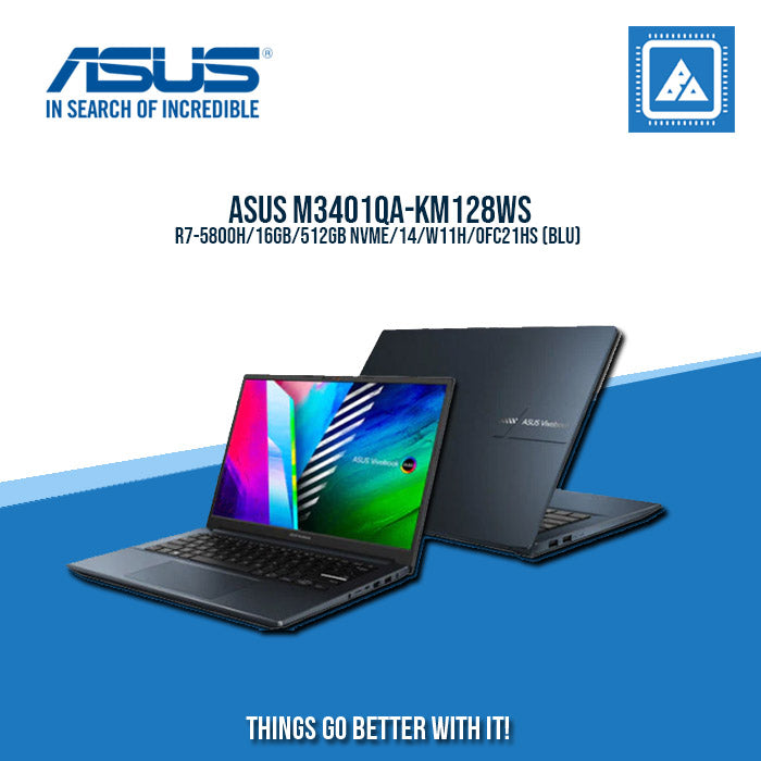 ASUS M3401QA-KM128WS R7-5800H Best for Students and Freelancers Laptop