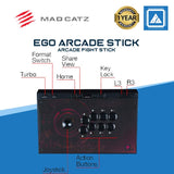 Mad Catz The Authentic EGO Arcade Fight Stick for PS4, Xbox One, Nintendo Switch and PC (Windows Direct and X-Input)