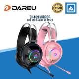 DAREU MIRROR EH469 RGB USB GAMING HEADSET ( BLACK | PINK )
