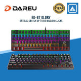 DAREU EK-87 GLORY Optical Switch Up to 50 Million Clicks RGB Gaming Keyboard