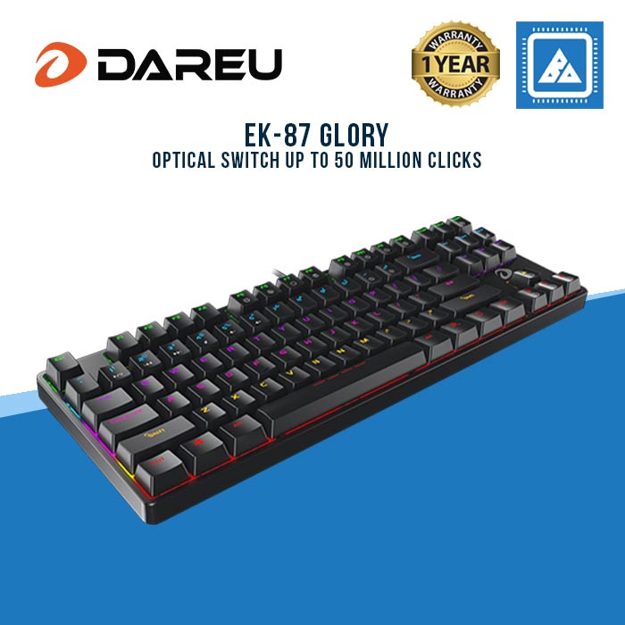 DAREU EK-87 GLORY Optical Switch Up to 50 Million Clicks RGB Gaming Keyboard