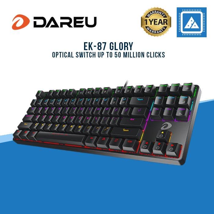 DAREU EK-87 GLORY Optical Switch Up to 50 Million Clicks RGB Gaming Keyboard