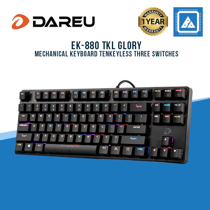 DAREU EK-880 TKL GLORY Mechanical Keyboard Tenkeyless Three Switches