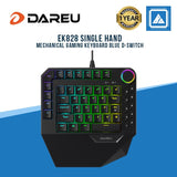 DAREU EK828 One-Handed Blue D-switch Mechanical Keyboard