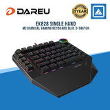 DAREU EK828 One-Handed Blue D-switch Mechanical Keyboard
