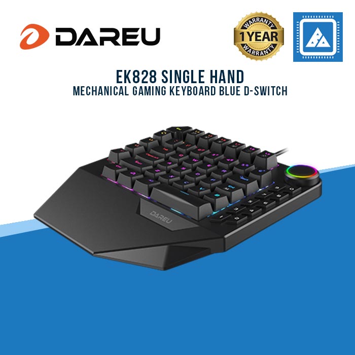 DAREU EK828 One-Handed Blue D-switch Mechanical Keyboard