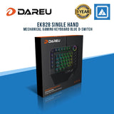 DAREU EK828 One-Handed Blue D-switch Mechanical Keyboard