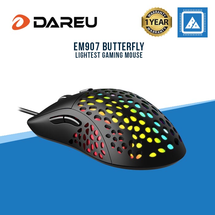 EM907 BUTTERFLY 60g Lightest Gaming Mouse RGB