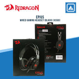 REDRAGON EPIUS WIRED GAMING HEADSET (BLACK) (H360)
