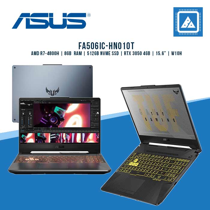 ASUS FA506IC-HN010T R7-4800H/8GB/512GB NVME/3050 4GB/15.6 144HZ/W10H (GRY)