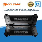 COUGAR Gemini X Black Aluminum / Tempered Glass Dual Tower Computer Case