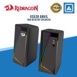 Redragon GS520 Anvil RGB Desktop Speakers, 2.0 Channel PC Computer Stereo Speaker with 6 Colorful LED Modes