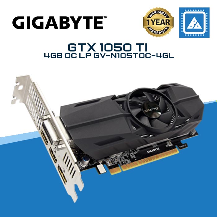 GIGABYTE GTX 1050 TI 4GB OC LP GV-N105TOC-4GL